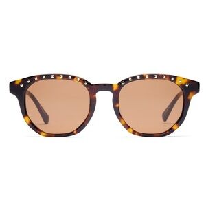 New Coco and Breezy Acacia Tortoise 204 Studded Sunglasses Brown